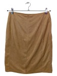 Vorschaubild 2 von Bleistiftrock Damen Braun Gr. 38/M Polyester Lochmuster Modern Casual