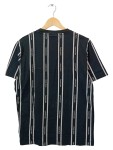 Vorschaubild 2 von T-Shirt Damen Gr. 40/L Schwarz Baumwolle Gestreift Casual Kurzarm