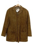 Vorschaubild 1 von Lederjacke Herren Braun Gr. 48/M Uni Klassisch Langarm Freizeit Knopf