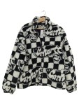 Vorschaubild 1 von Fleecejacke Damen Gr. 40/L Mehrfarbig Polyester Kariert Streetwear Logo