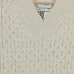 Vorschaubild 4 von Pullunder Damen Gr. 42/XL Weiß Wolle Zopfstrickmuster Klassisch
