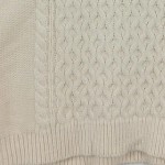 Vorschaubild 5 von Pullunder Damen Gr. 42/XL Weiß Wolle Zopfstrickmuster Klassisch