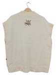 Vorschaubild 2 von Pullunder Damen Gr. 42/XL Weiß Wolle Zopfstrickmuster Klassisch