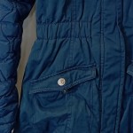 Vorschaubild 5 von Steppjacke Kinder Blau Gr. 158 Polyester Uni Sportlich Langarm Freizeit