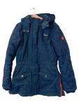 Vorschaubild 1 von Steppjacke Kinder Blau Gr. 158 Polyester Uni Sportlich Langarm Freizeit