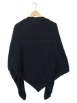 Vorschaubild 2 von Poncho Damen Schwarz Gr. UNI Baumwolle Casual Ärmellos Freizeit Cape