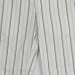 Vorschaubild 4 von Stoffhose Herren Gr. W31/46/S Weiß Baumwolle Gestreift Sportlich Knopf