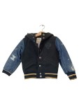 Vorschaubild 1 von Bomberjacke Kinder Gr. 104 Schwarz Polyamid Uni Streetwear Freizeit Nylon