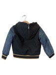 Vorschaubild 2 von Bomberjacke Kinder Gr. 104 Schwarz Polyamid Uni Streetwear Freizeit Nylon