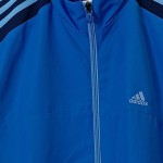 Vorschaubild 4 von Trainingsjacke Herren Blau Gr. 52/L Polyester Streifen Sportlich Langarm