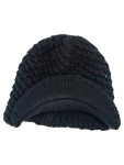 Vorschaubild 1 von Mütze Schirmmütze Strickmütze Beanie Schwarz Polyacryl Uni