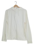 Vorschaubild 1 von Trainingsjacke Damen Gr. 40/L Weiß Polyester Sportlich Langarm Kapuze
