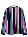 Vorschaubild 2 von Langarmshirt Herren Mehrfarbig Gr. 48/M Baumwolle Gestreift Streetwear