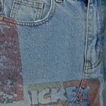 Vorschaubild 4 von Jeansrock Damen Gr. 36/S Blau Baumwolle Grafisch Casual Freizeit
