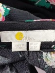 Vorschaubild 3 von Sommerkleid Damen Gr. 32/XXS Schwarz Viskose Blumenmuster Romantisch