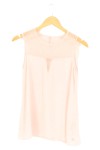 Vorschaubild 1 von Damen Top XS 32 Rosa Elegant Ärmellos Spitze Polyester