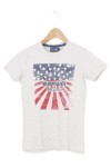 Vorschaubild 1 von Kinder T-Shirt Gr. 164 Grau Logo-Print US Flagge Kurzarm
