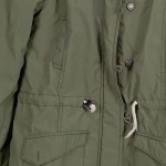 Vorschaubild 5 von Parka Damen Oliv Gr. 36/S Polyamid Uni Streetwear Freizeit Kapuze Nylon