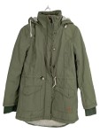 Vorschaubild 1 von Parka Damen Oliv Gr. 36/S Polyamid Uni Streetwear Freizeit Kapuze Nylon