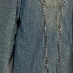 Vorschaubild 5 von Jeansjacke Herren Blau Gr. 52/L Baumwolle Uni Vintage Langarm Freizeit