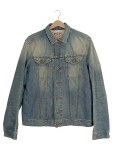 Vorschaubild 1 von Jeansjacke Herren Blau Gr. 52/L Baumwolle Uni Vintage Langarm Freizeit