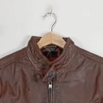 Vorschaubild 4 von Lederjacke Herren Braun Gr. 48/M Uni Casual Langarm Freizeit