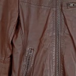 Vorschaubild 5 von Lederjacke Herren Braun Gr. 48/M Uni Casual Langarm Freizeit