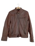 Vorschaubild 1 von Lederjacke Herren Braun Gr. 48/M Uni Casual Langarm Freizeit