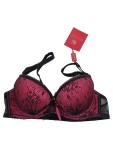 Vorschaubild 1 von BH Pink Push-Up Unterwäsche Lingerie Schwarz Gr. 70A Florales Muster