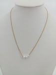 Vorschaubild 2 von Kette mit Anhänger Damen Gold Edelstahl Uni Modern Perlen Freizeit