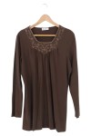 Vorschaubild 1 von Langarmshirt Damen 42/M Braun Casual Elegant Baumwolle