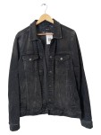 Vorschaubild 1 von Jeansjacke Herren Schwarz Gr. 52/L Baumwolle Uni Casual Langarm Freizeit