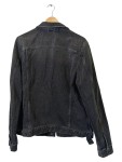 Vorschaubild 2 von Jeansjacke Herren Schwarz Gr. 52/L Baumwolle Uni Casual Langarm Freizeit