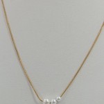 Vorschaubild 3 von Kette mit Anhänger Damen Gold Edelstahl Uni Modern Perlen Freizeit