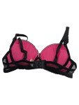 Vorschaubild 2 von BH Pink Push-Up Unterwäsche Lingerie Schwarz Gr. 70A Florales Muster