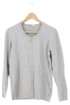Vorschaubild 1 von Damen Strickjacke Grau Gr. 32/XXS Casual Langarm