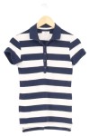 Vorschaubild 1 von Damen Poloshirt Gestreift Maritim Blau Gr. 34;XS