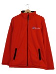 Vorschaubild 1 von Fleecejacke Herren Gr. 48/M Rot Polyester Uni Outdoor Langarm Logo