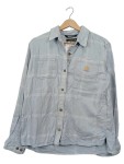 Vorschaubild 1 von Freizeithemd Damen Gr. 34/XS Blau Baumwolle Kariert Casual Langarm Logo