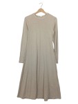 Vorschaubild 1 von Freizeitkleid Damen Beige Gr. 36/S Baumwolle Rippstrick Casual 115 cm