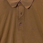 Vorschaubild 4 von Poloshirt Herren Gr. 48/M Braun Baumwolle Uni Klassisch Langarm Knopf
