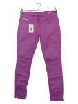 Vorschaubild 1 von Jeans Slim Fit Damen Gr. 40/L Lila Baumwolle Uni Casual Freizeit Logo L31