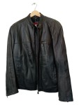 Vorschaubild 1 von Lederjacke Herren Schwarz Gr. 48/M Uni Modern Langarm Freizeit Polyester
