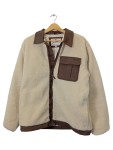 Vorschaubild 1 von Fleecejacke Herren Beige Gr. 48/M Polyester Uni Casual Langarm Freizeit
