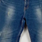 Vorschaubild 4 von Ripped Jeans Herren Gr. W33/50/M Blau Uni Streetwear Gerade 42 cm L31