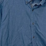 Vorschaubild 4 von Freizeithemd Herren Blau Gr. 42/XL Baumwolle Uni Casual Langarm