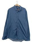 Vorschaubild 1 von Freizeithemd Herren Blau Gr. 42/XL Baumwolle Uni Casual Langarm