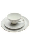 Vorschaubild 1 von Sammelgedeck Porzellan Beige 1 Gedeck 3 Teile Grafisch