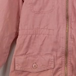 Vorschaubild 5 von Parka Kinder Gr. 128 Rosa Baumwolle Uni Casual Freizeit Kapuze