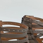 Vorschaubild 4 von Wedges Damen Gr. 38 Grau Leder Reißverschluss 9 cm Modisch Freizeit Uni